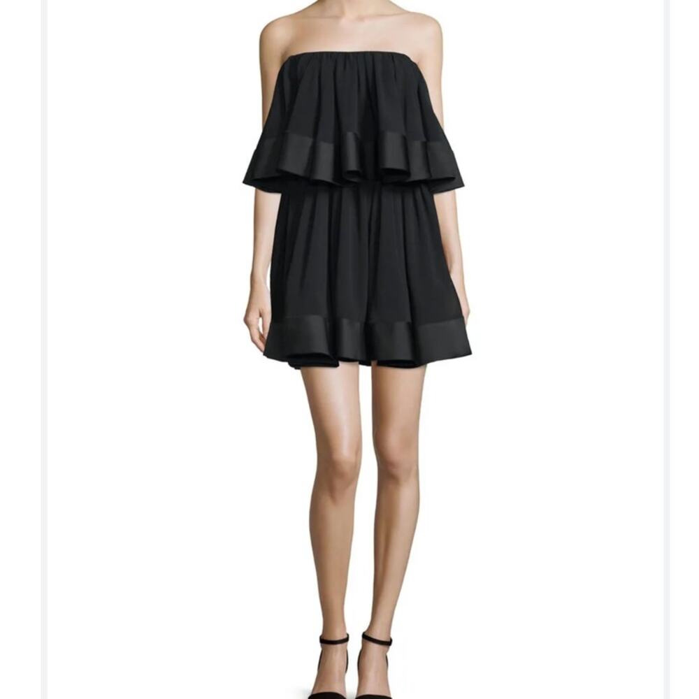 Keepsake Not to be Ruffle Strapless Mini Dress Size Large